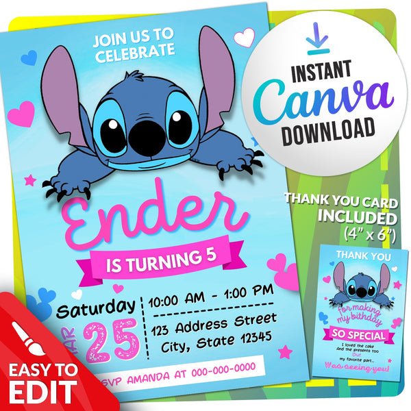 Editable invitations Canva