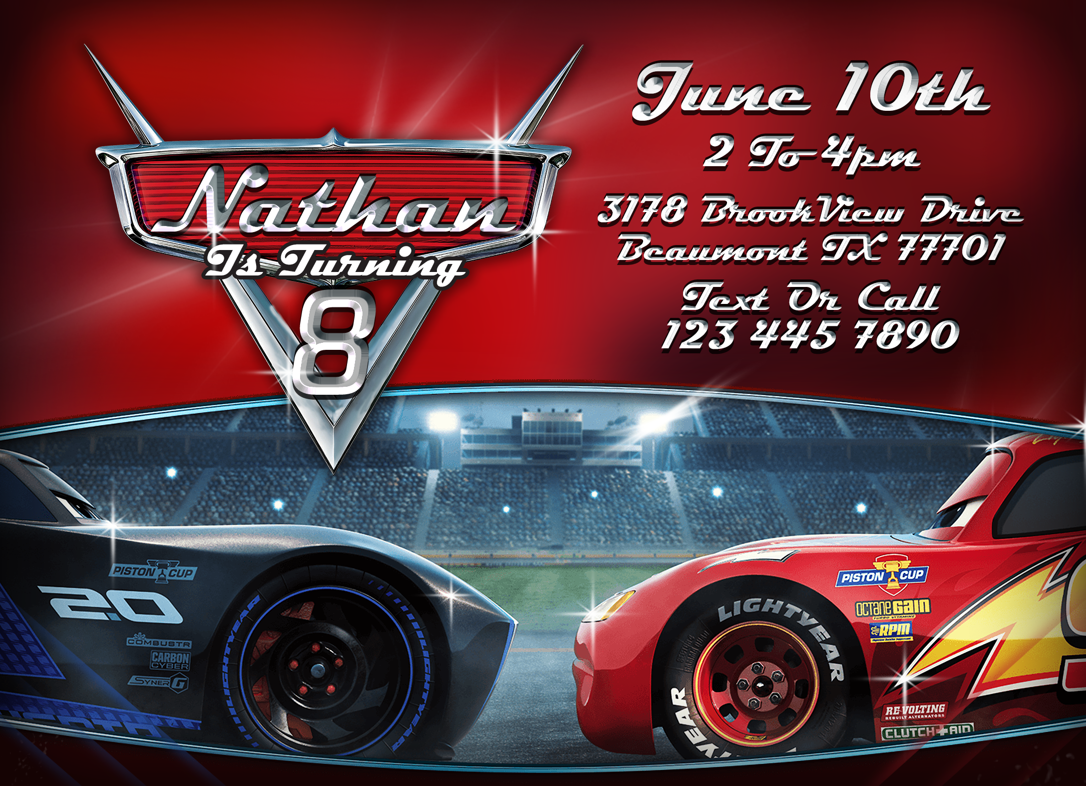 Cars Birthday Invitation | Editable Template