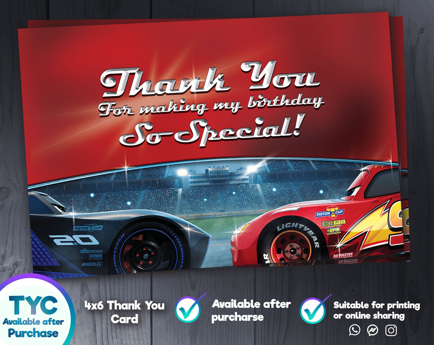 Cars Birthday Invitation | Editable Template