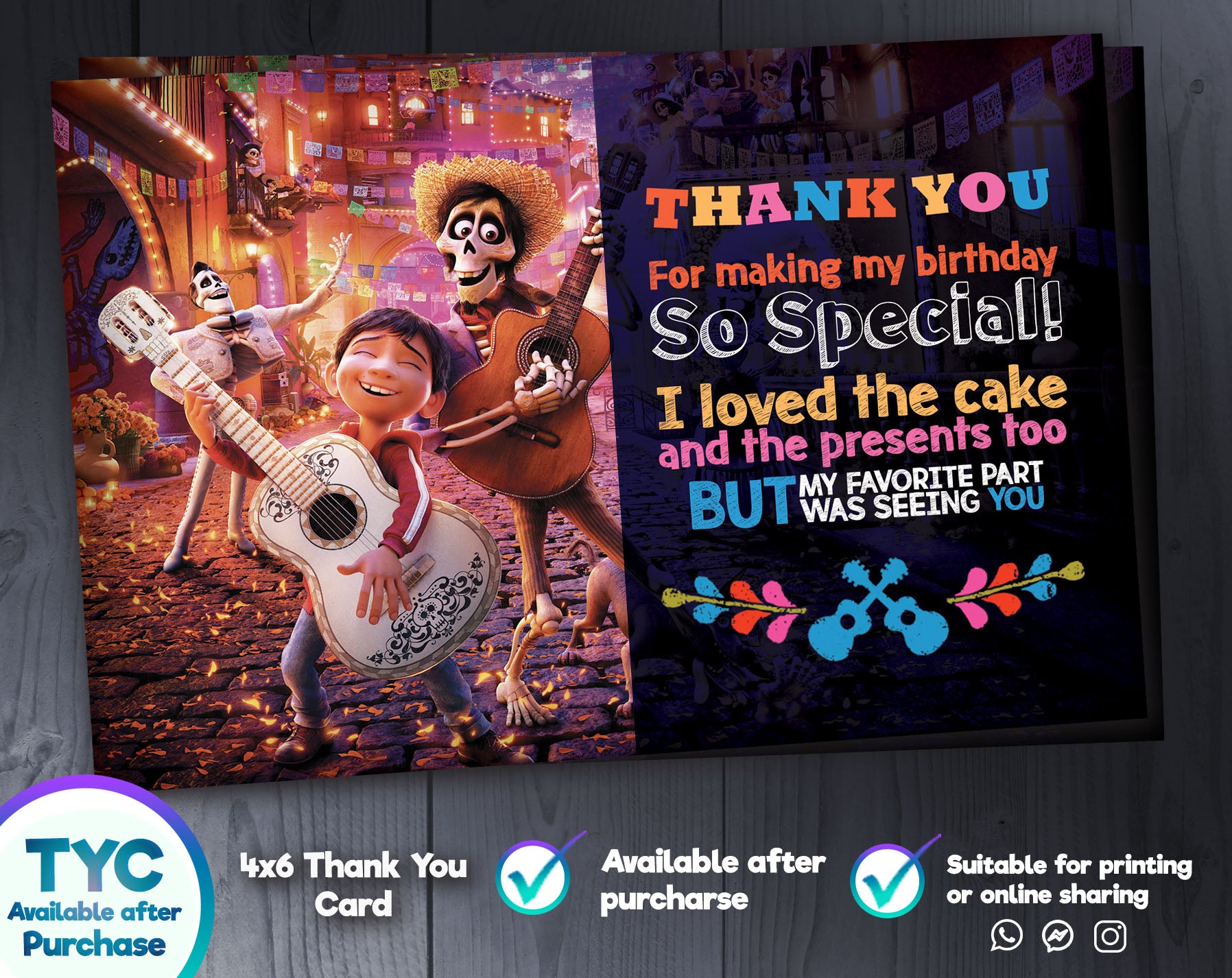 Coco Birthday Invitation | Editable Template